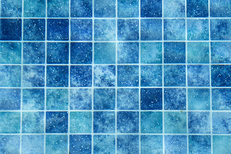 blue textured pool tile