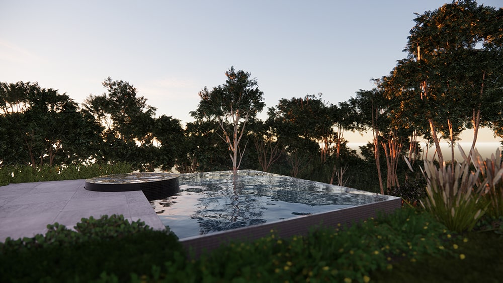 infinity pool and spa design