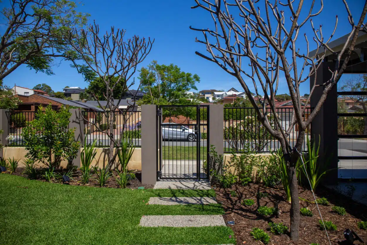 Front yard with fence