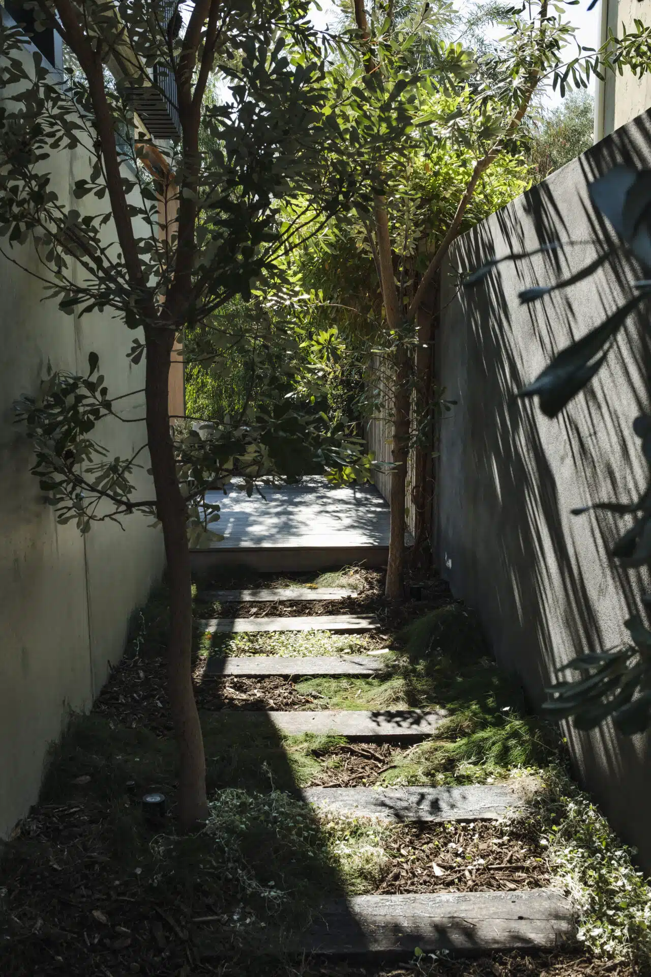 Entry way using natural textures